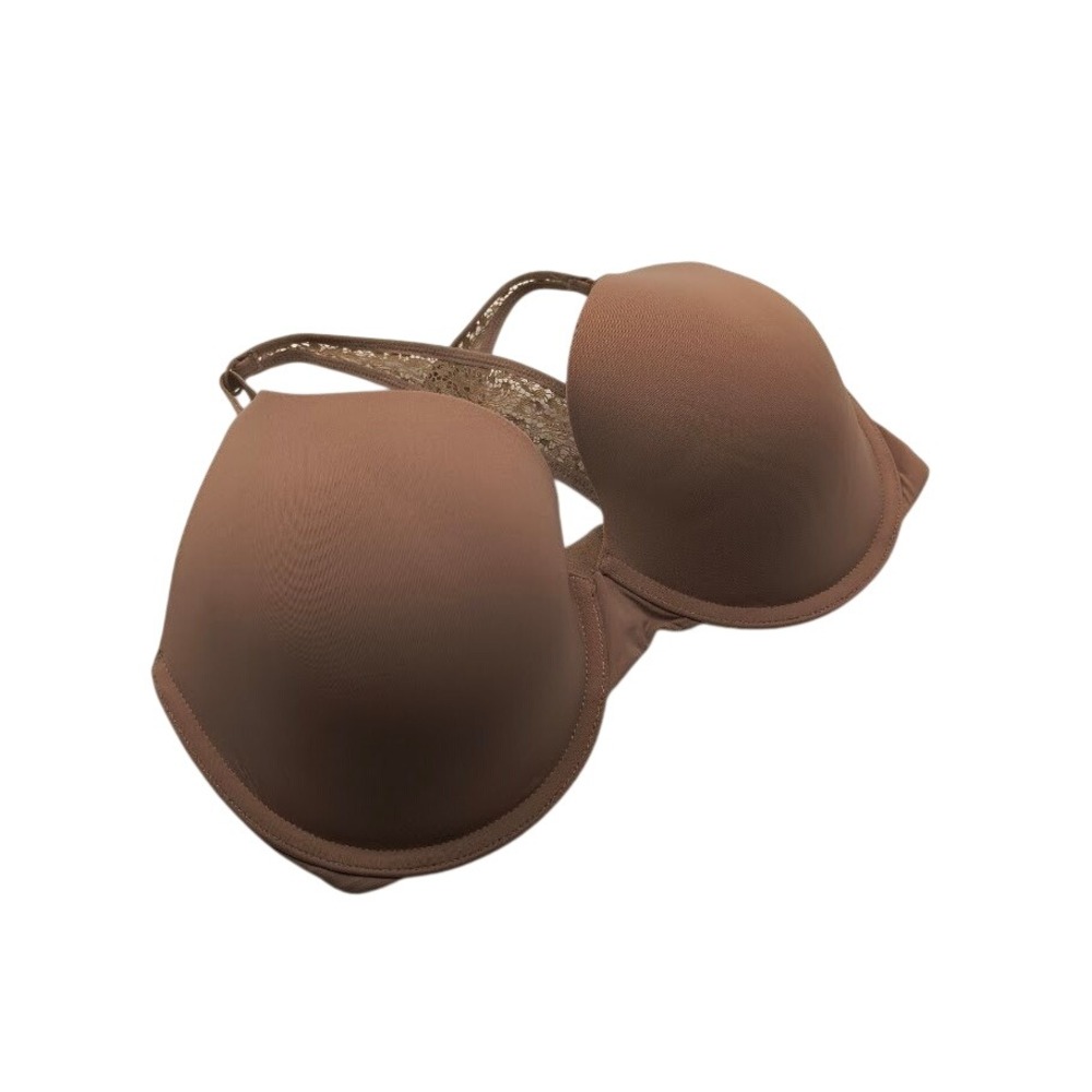 Victoria's Secret Lightly Lined‎ Uplift Bra  32DD Tan Lace Back  Razor Comfort